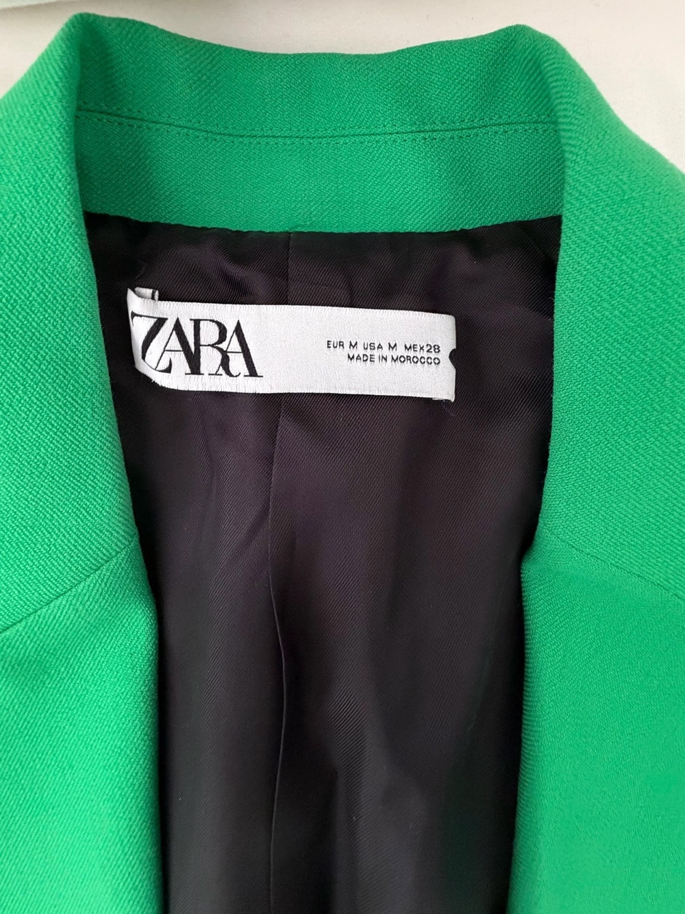 ZARA Emerald Green Blazer - Tailored Lapel Jacket